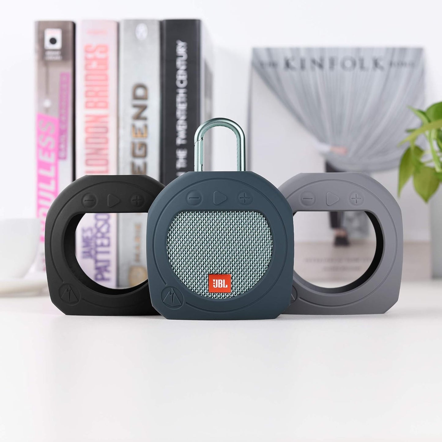 Protective Silicone Carrying Case for JBL Clip 3 Waterproof Portable Speaker (Blue)
