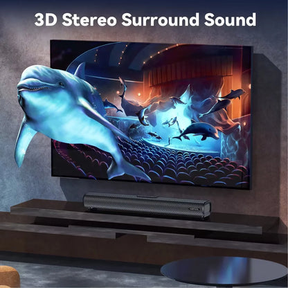 S20L 3D Surround Sound Bar for TV - 2.1 Channel Home Theater Audio System with Built-In Subwoofer, 50W Speakers, HDMI ARC, Bluetooth, Optical, RCA, USB & AUX, Wall Mountable