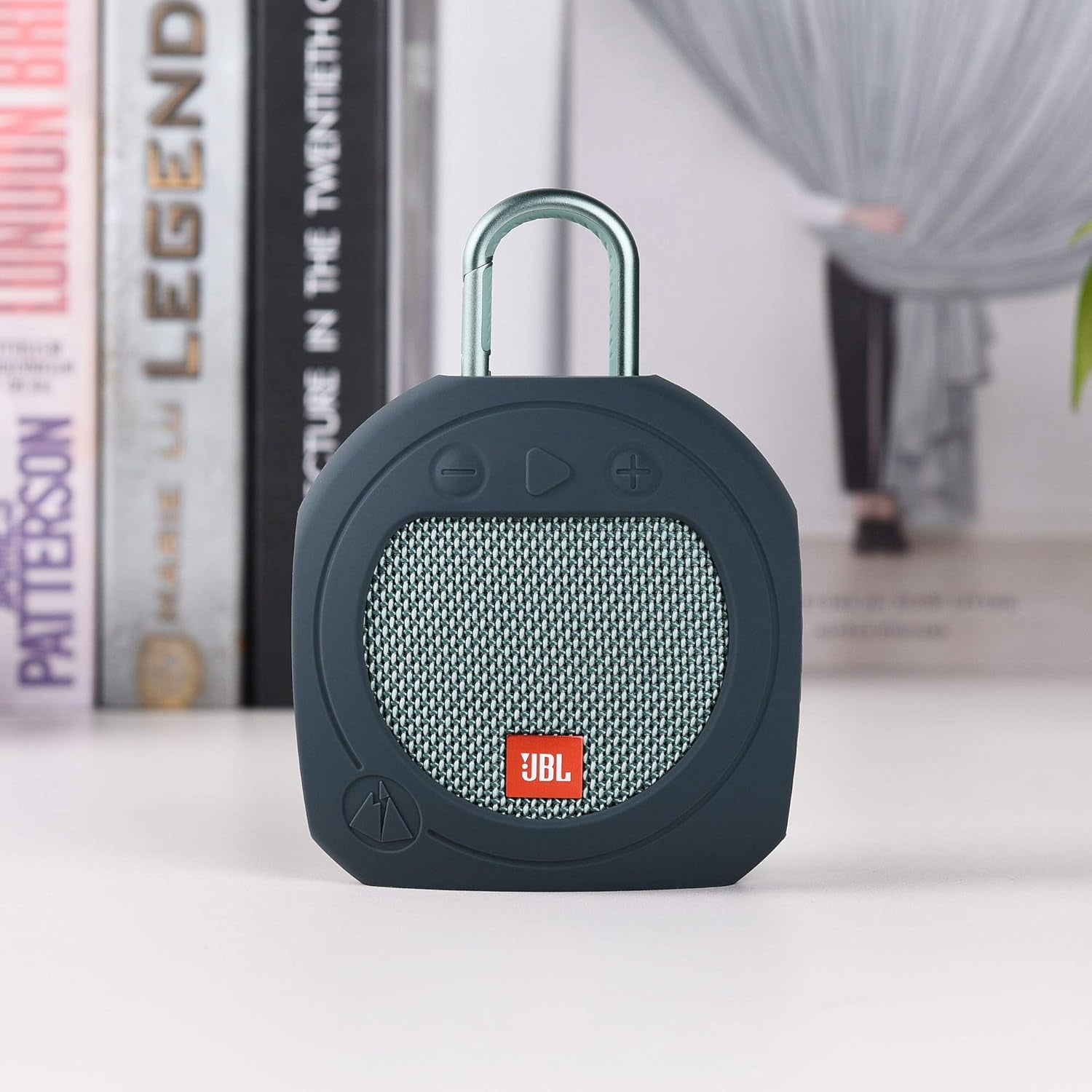 Protective Silicone Carrying Case for JBL Clip 3 Waterproof Portable Speaker (Blue)