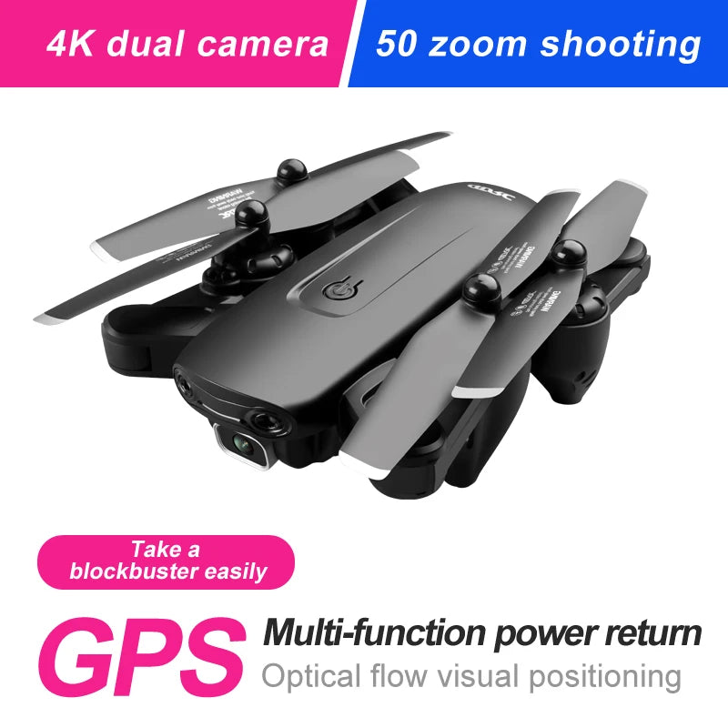 F6 Professional GPS Drone with 4K HD Camera, Follow Me Mode, Optical Flow, and Foldable Design