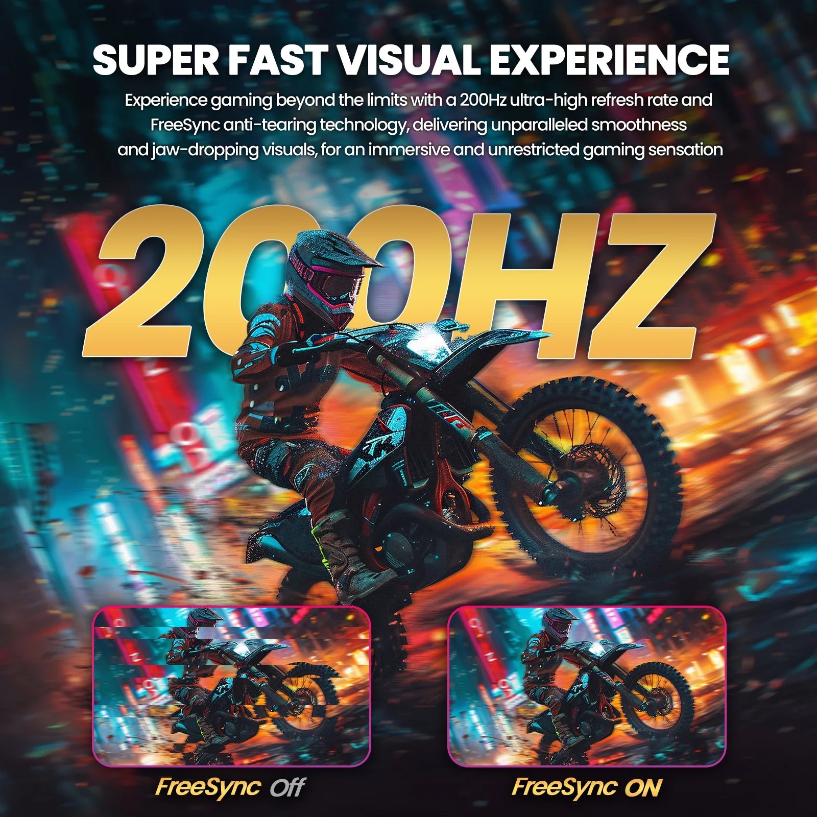 30-Inch 200Hz Curved Gaming Monitor, WFHD 2560x1080, 1500R, 21:9 Aspect Ratio, FreeSync, Low Blue Light, Wall-Mountable, HDMI/DisplayPort, Black