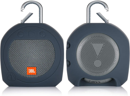 Protective Silicone Carrying Case for JBL Clip 3 Waterproof Portable Speaker (Blue)