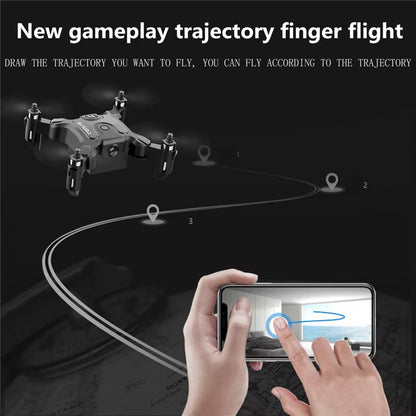 Mini Drone V2 with 4K 1080P HD Camera, WiFi FPV, Air Pressure Altitude Hold, Foldable Quadcopter - Ideal Gift for Kids