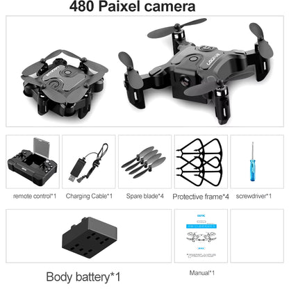 Mini Drone V2 with 4K 1080P HD Camera, WiFi FPV, Air Pressure Altitude Hold, Foldable Quadcopter - Ideal Gift for Kids